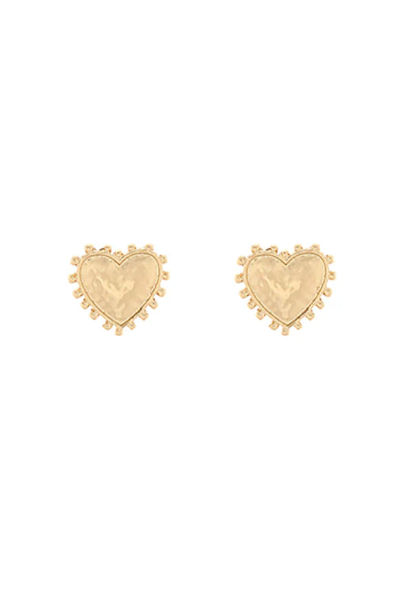 Lucky Heart Earrings - Gold