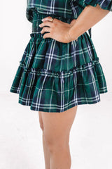 The Jordyn Skort - Green Plaid