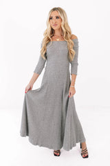 Grey Skies Midi Sweater Dress - Grey