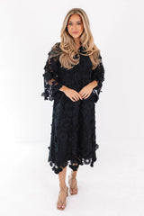 The Seraphina Midi Dress - Black
