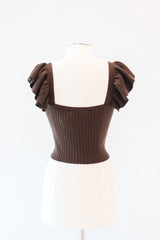 Hot Cocoa Please Top - Dark Brown