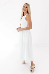 Martini Hour Midi Dress - White
