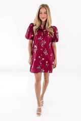 Dainty Days Dress - Burgundy