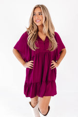 Get Dressed Up Dress - Plum
