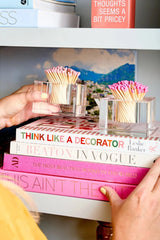 Acrylic Square Match Striker Set - Hot Pink Matches
