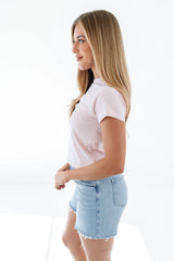 Maybe Baby Tee - Light Pink