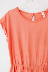 Summer Fun Tween Romper - Coral