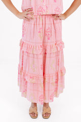 The Emery Midi Skirt - Pink