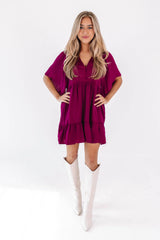 Get Dressed Up Dress - Plum