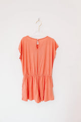 Summer Fun Tween Romper - Coral