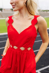 The Riley Midi Dress - Red
