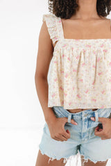 Sweet Like Me Crop Top - Cream