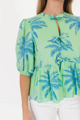The Isla Tie Top - Green