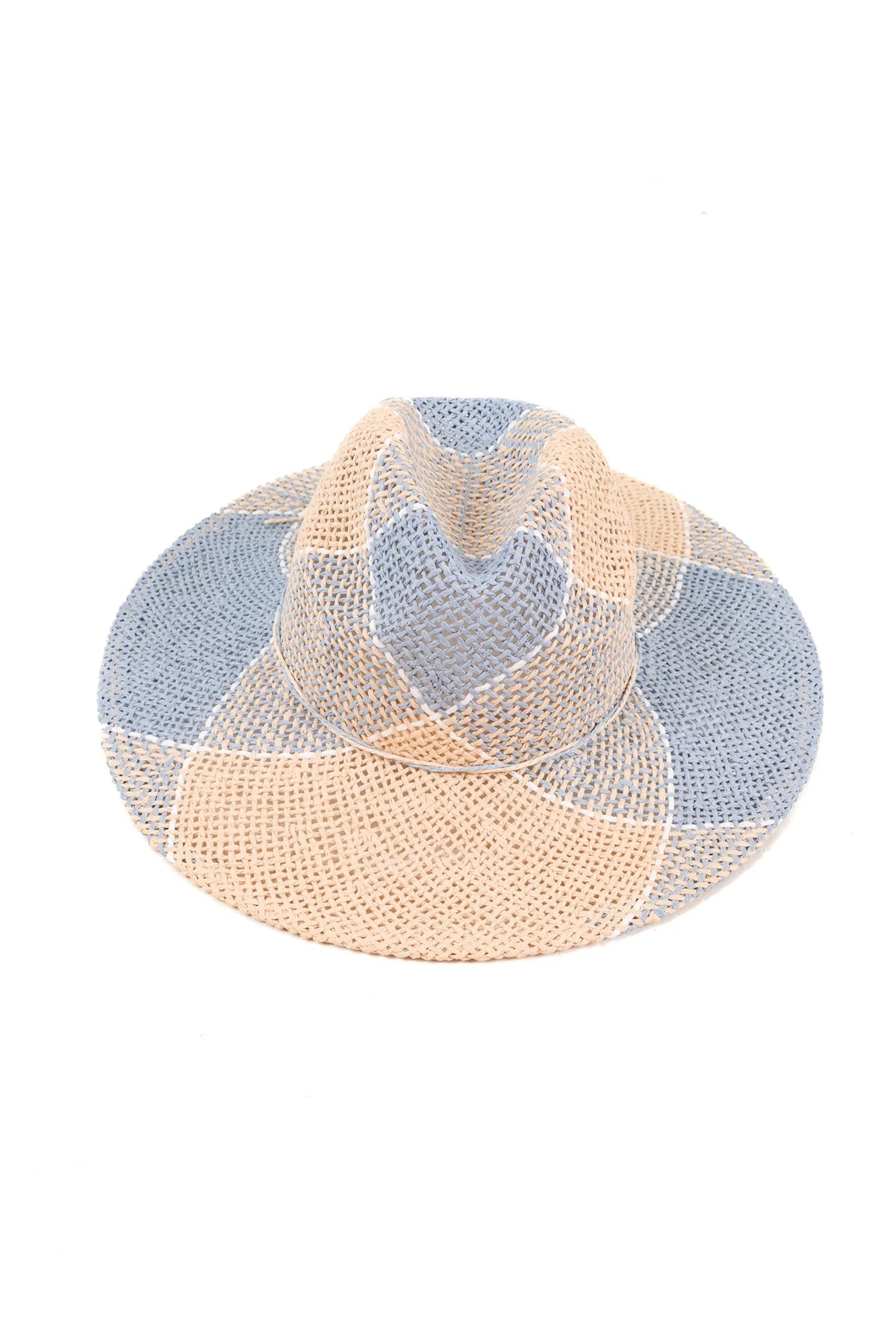 On A Pontoon Straw Hat - Blue