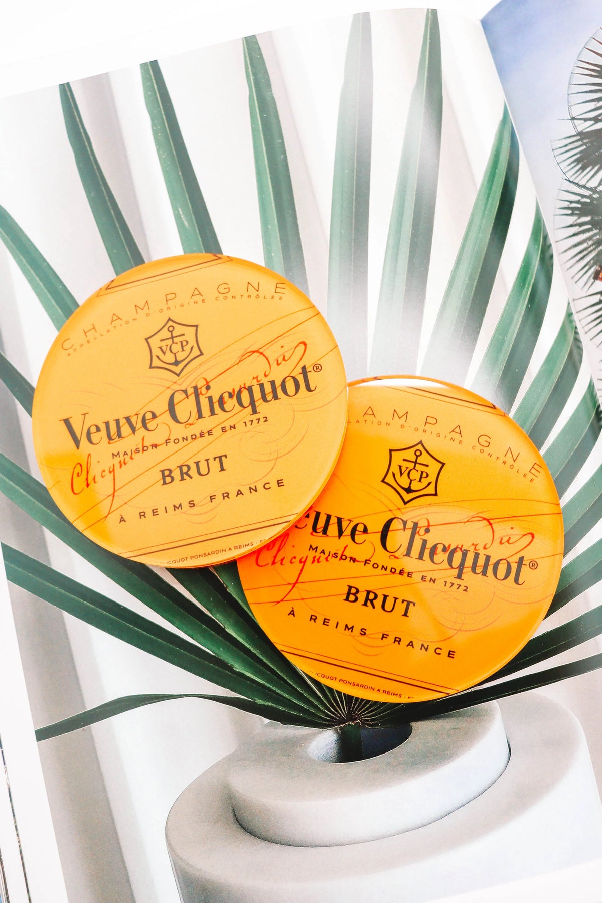 Pop the Bubbly Coasters - Orange