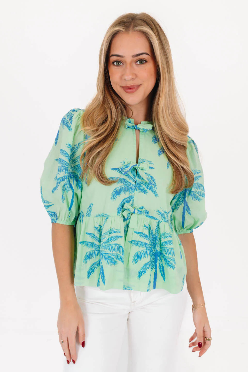 The Isla Tie Top - Green