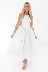 Martini Hour Midi Dress - White