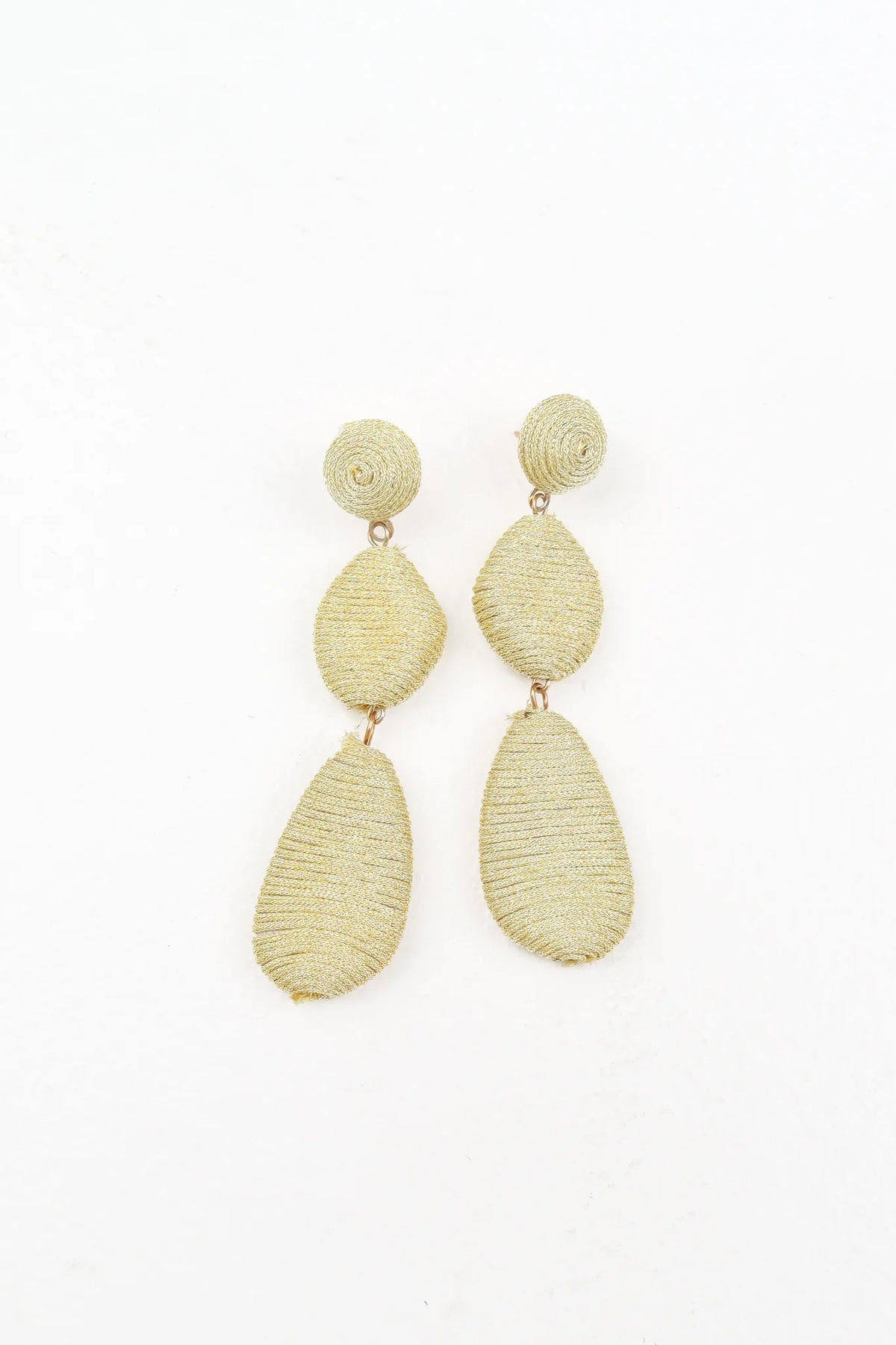 Tropical Teardrop Earrings - Light Sage