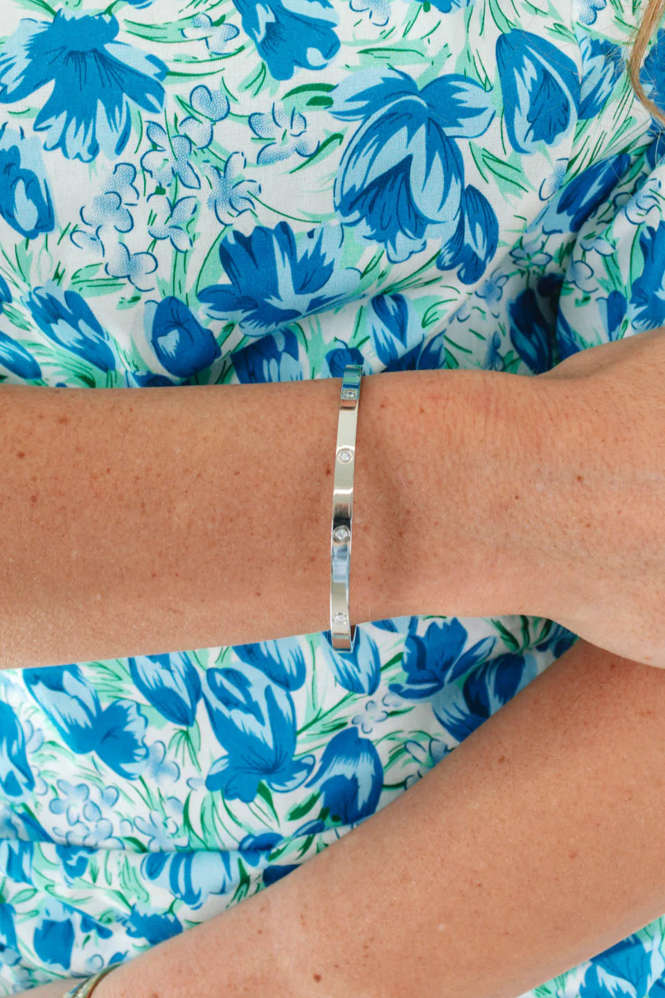 The Mini Corinne Bangle - Silver