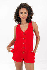 Summer Spirit Romper - Red