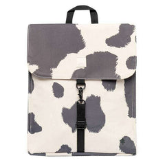 Lefrik Handy Mini Printed Cow Backpack - Cream/Grey